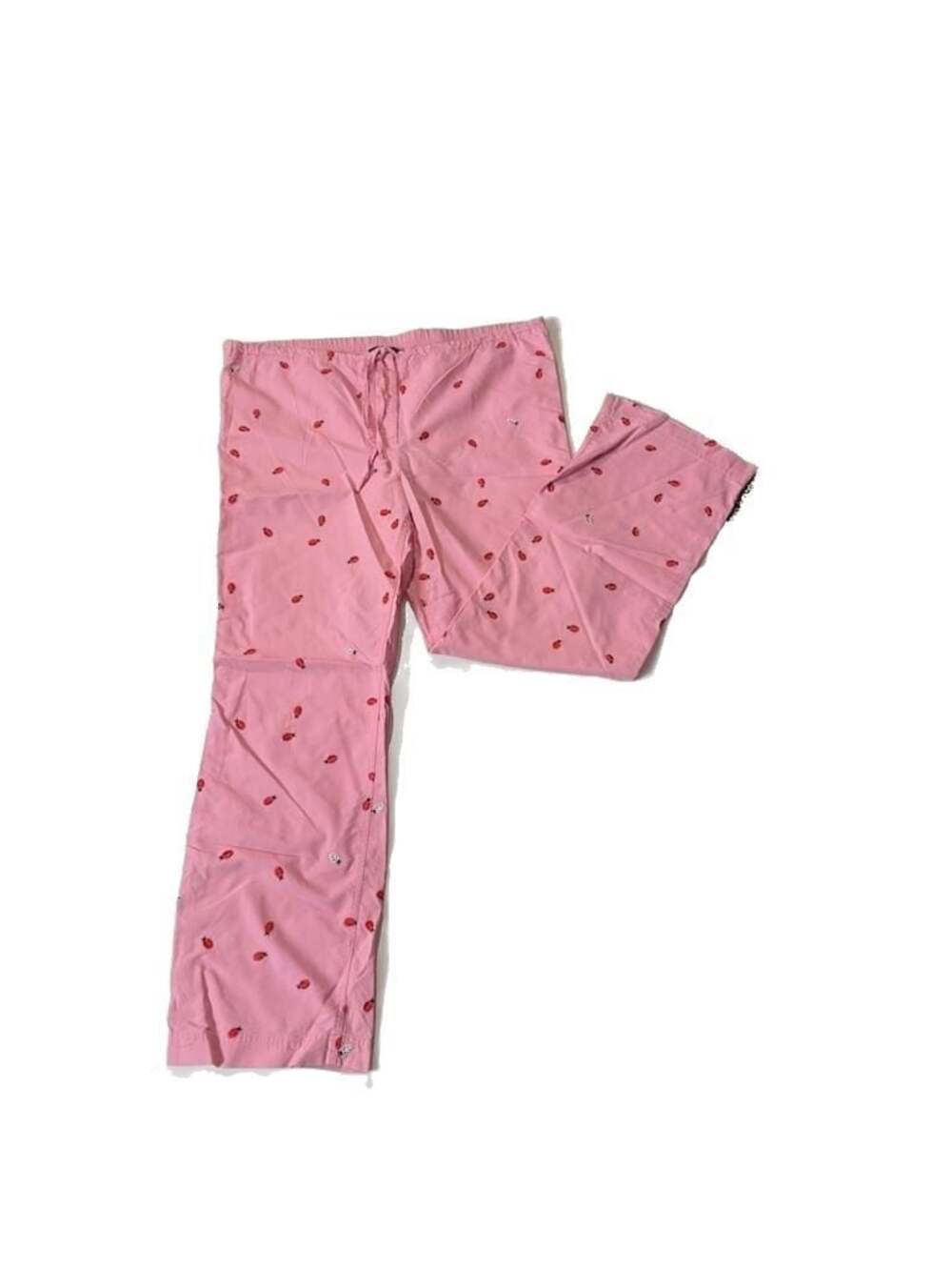 J.Crew Pink Ladybug Embroidered Pajama Pants-XL
